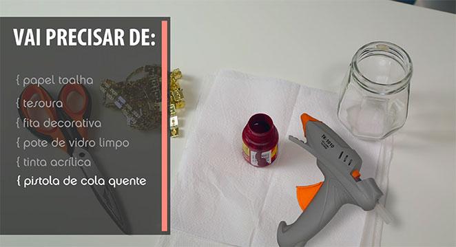 materiais para diy porta-pinceis de maquiagem 