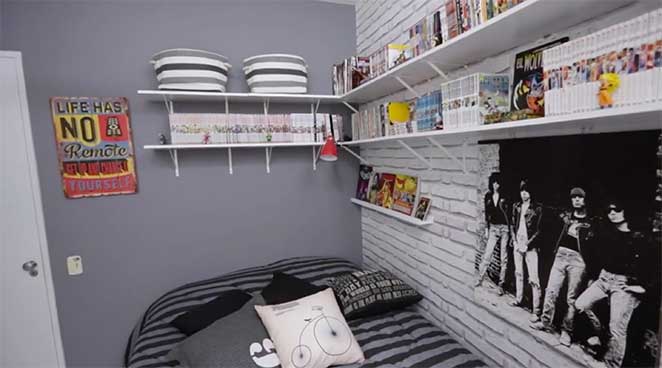 quarto masculino solteiro