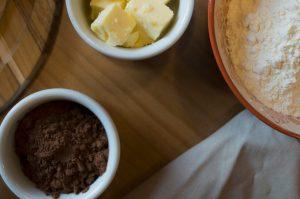 ingredientes muffin de chocolate