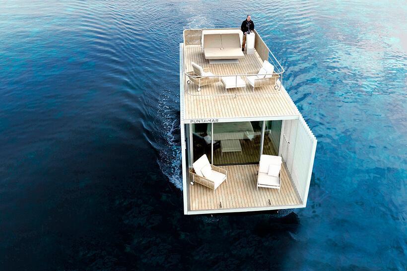 Uma casinha para flutuar no mar